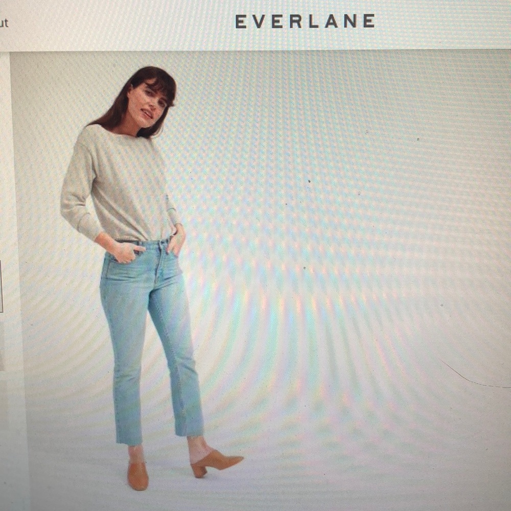 Everlane soft cotton boatneck sweater